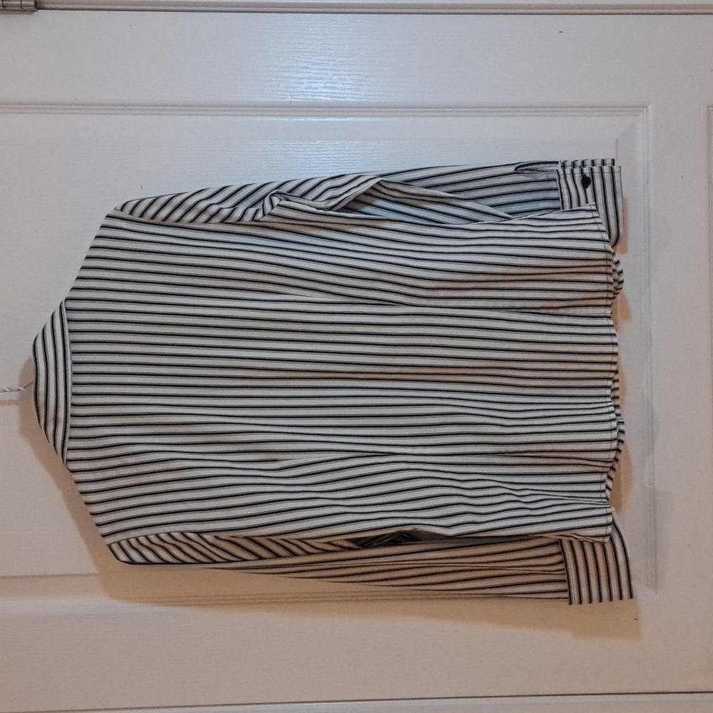 Worthington Stretch, Black and White Striped Shirt - Picture 7 of 7